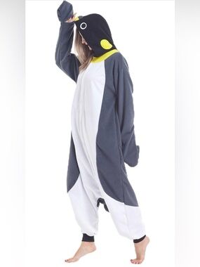Gray & White Penguin Unisex Onesie